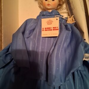 Blue Vintage Doll with Dress
